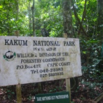 The entrance to the canopy walk at Kakum National Park